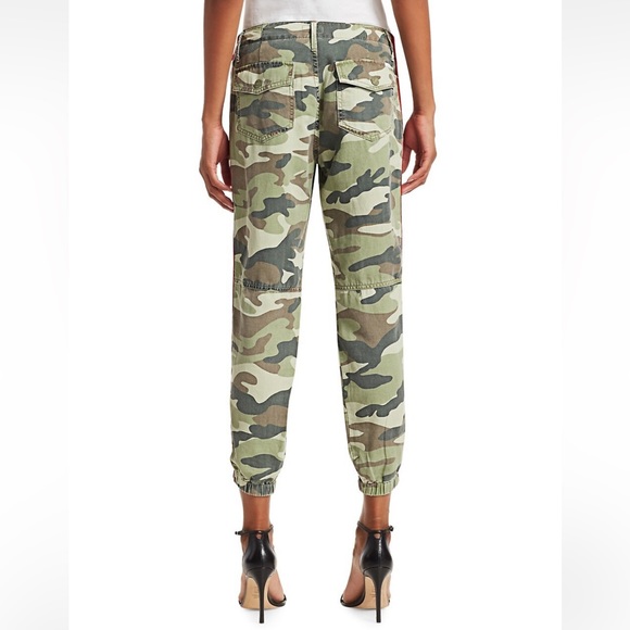 Mother camo jogger pants linen blend no zip misfit side stripe 23 - Picture 11 of 13
